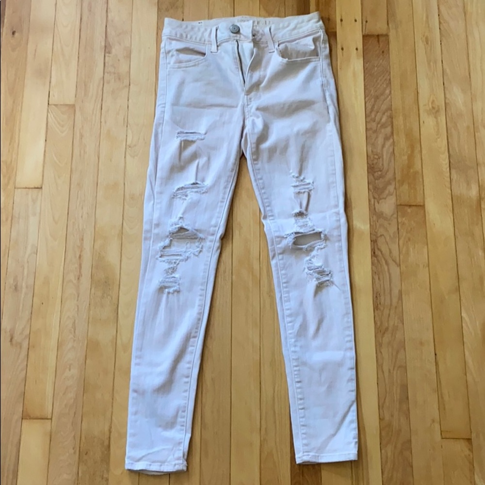 AEO Light pink Next Level Stretch Hi-Rise Jeggings